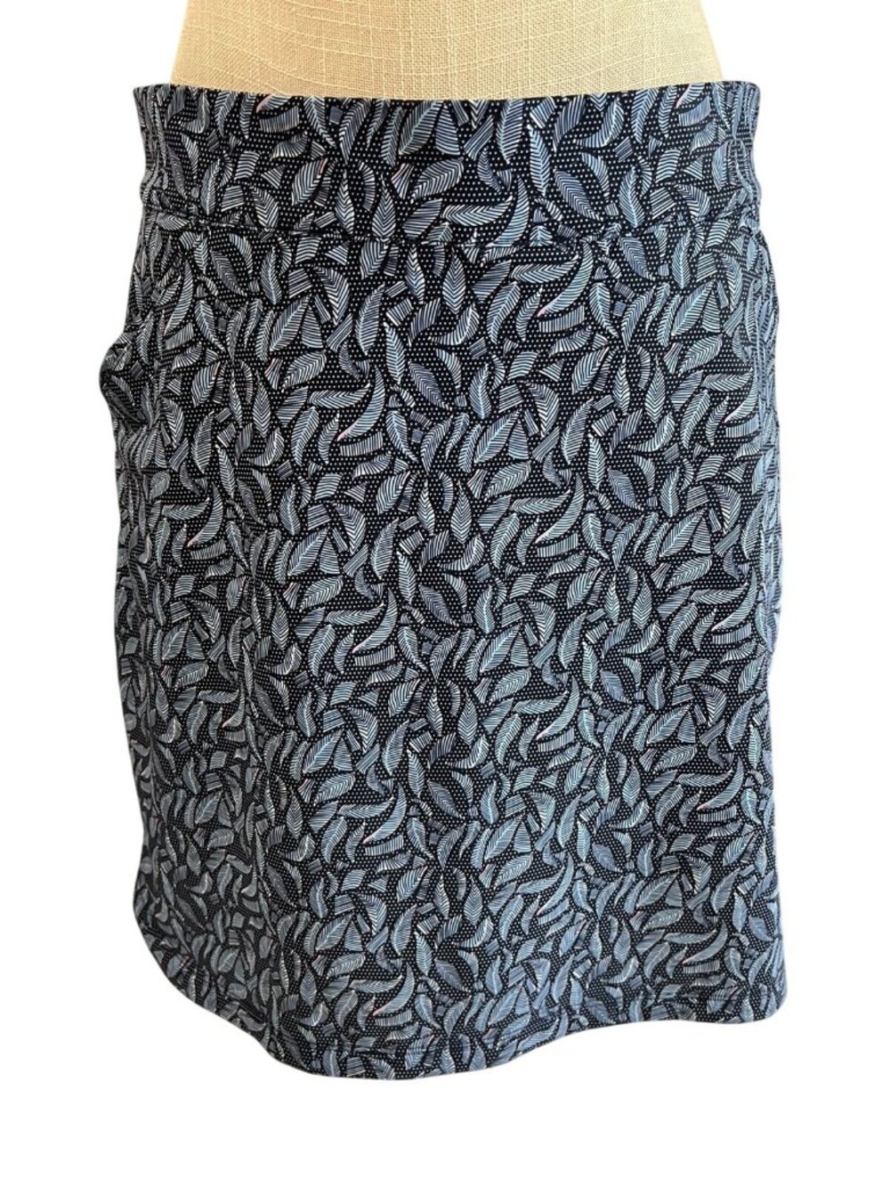 Peter Millar Womens Blue Leaf Pattern with Pockets Golf Skirt L